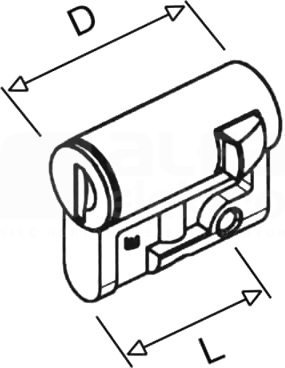 PS832029 3mm Zamek z wkładka półcylindryczną