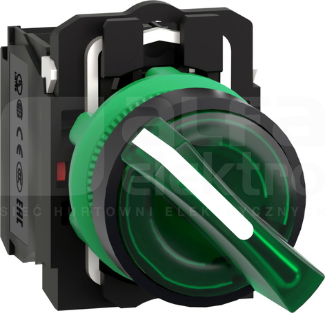 XB5AK123G5*LED, N/O+N/Z, 110 Przeł.podśw.krótkie piórko
