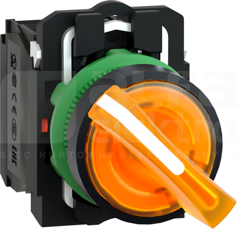 XB5AK125M5*LED, N/O+N/Z, 230 Przeł.podśw.krótkie piórko