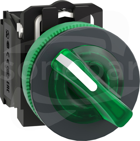 XB5FK123M5 zielony FI30  230-240VAC 1NO+1NC Przełącznik  zlicowany