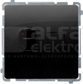 BASIC/M 1XRJ45 kat6 czarny mat Gniazdo komputerowe
