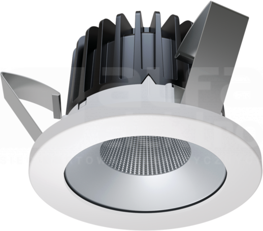 INTO R100 LED p/t ED 1250lm/840 55D biały srebrny Downlight do wbudowania