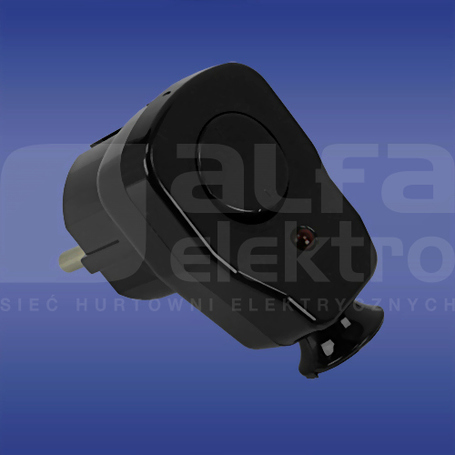 AWA-Łk 2P+Z 16A 250V Wtyczka kątowa z wył+LED