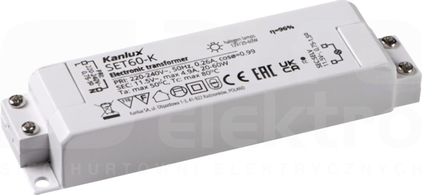 SET60-K Zasilacz elektroniczny
