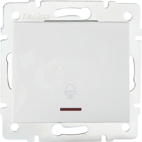 LOGI 02-1080-102 biały Przycisk zwierny dzwonek z LED