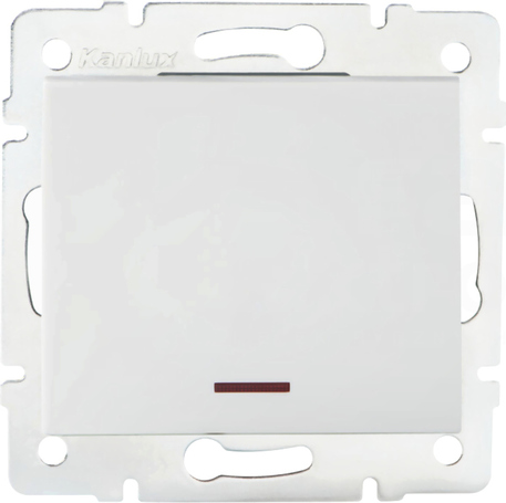 LOGI 02-1110-102 biały Łącznik jednobiegunowy z LED