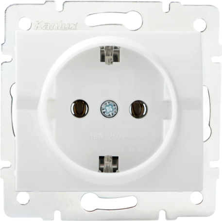 LOGI 02-1220-102 biały Gniazdo 1x Schuko
