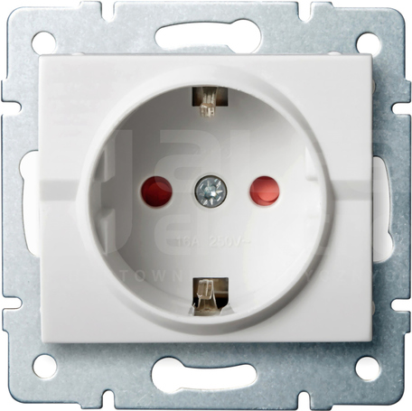 LOGI 02-1240-102 biały Gniazdo 1x Schuko ochr.styk.