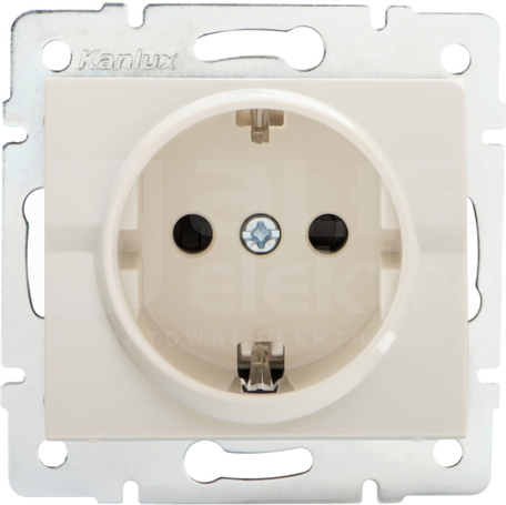 LOGI 02-1220-103 kremowy Gniazdo 1x Schuko