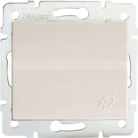 LOGI 02-1230-103 kremowy Gniazdo z uziem.IP44 Schuko