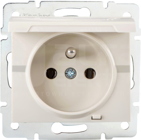 LOGI 02-1560-103 kremowy Gniazdo francuskie IP44