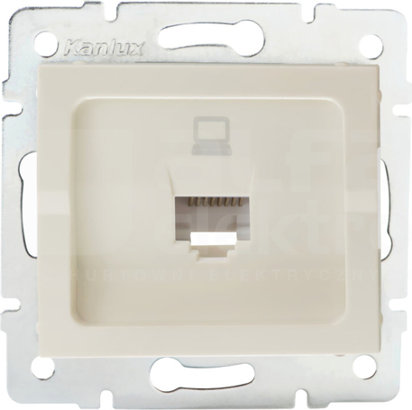 LOGI 02-1390-003 kremowy Gniazdo komp.1x RJ45 kat5e Jack