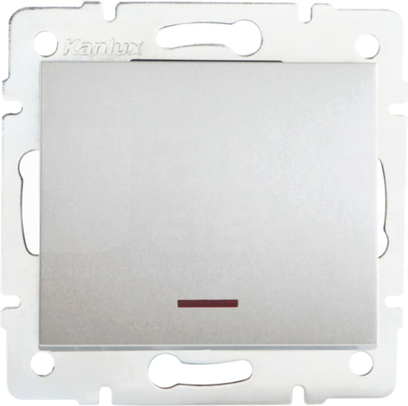 LOGI 02-1110-143 srebrny Łącznik jednobiegunowy z LED