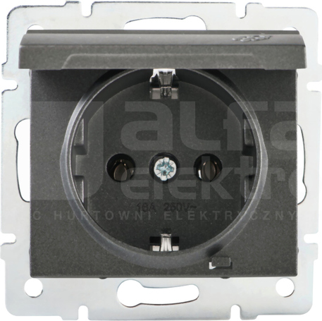 LOGI 02-1230-141 grafit Gniazdo z uziem.IP44 Schuko