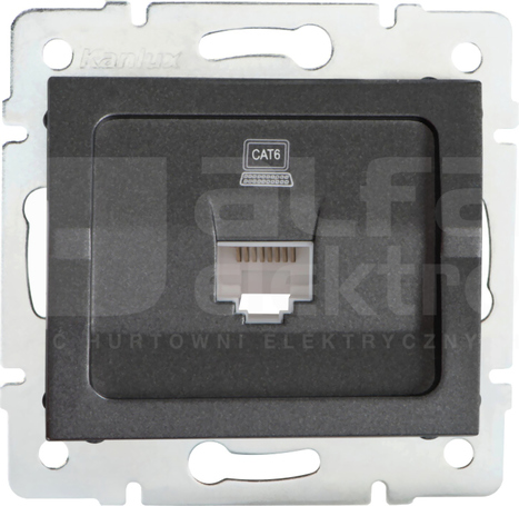 LOGI 02-1400-041 grafit Gniazdo komp.1x RJ45 kat6 Jack