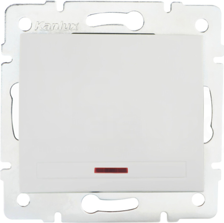 DOMO 01-1110-202 biały Łącznik jednobiegunowy z LED