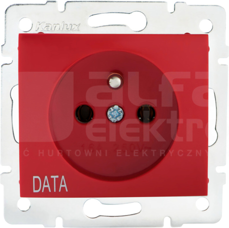 DOMO 01-1252-134 czerwony Gniazdo 1x francuskie DATA