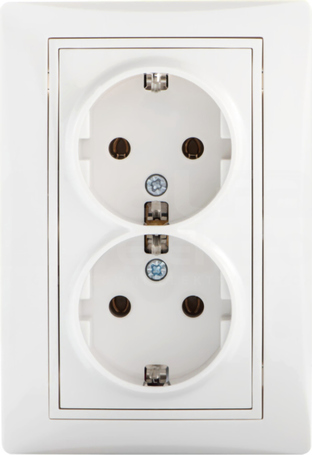 DOMO 01-1270-102 biały Gniazdo 2x Schuko komplet.