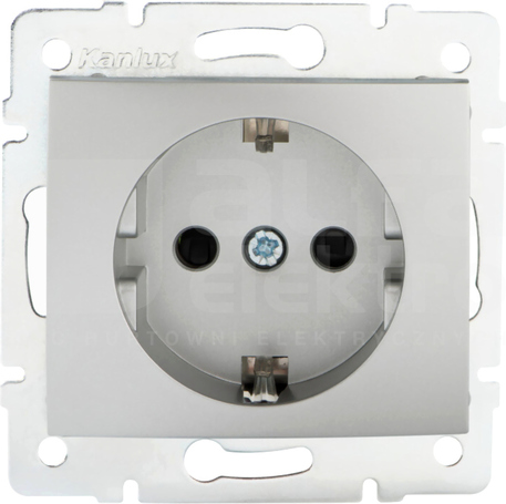 DOMO 01-1240-143 srebrny Gniazdo 1x Schuko ochr.styk.