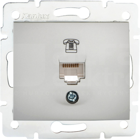 DOMO 01-1370-043 srebrny Gniazdo telefon.1x RJ11