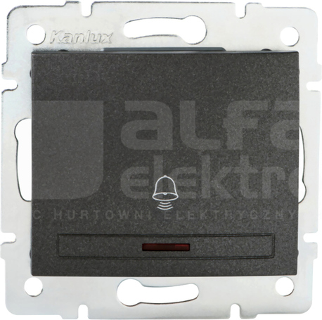 DOMO 01-1080-241 grafit Przycisk zwierny dzwonek z LED