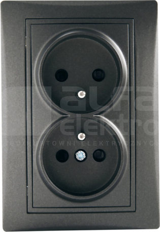 DOMO 01-1261-141 grafit Gniazdo 2x francuskie komplet.