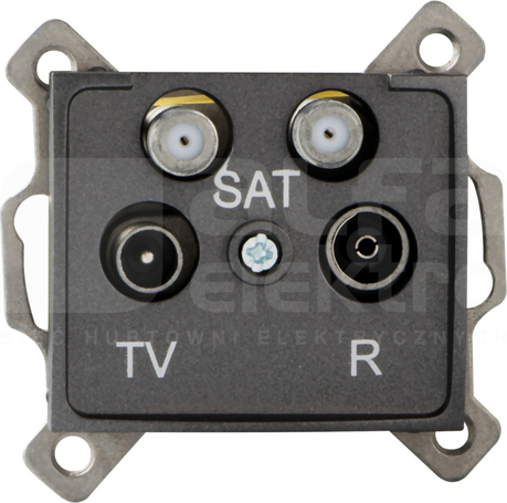 DOMO 01-1590-041 grafit Gniazdo TV-2xSAT końcowe