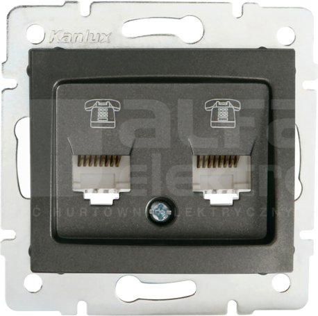 DOMO 01-1380-041 grafit Gniazdo telefon.2x niezal.2xRJ11