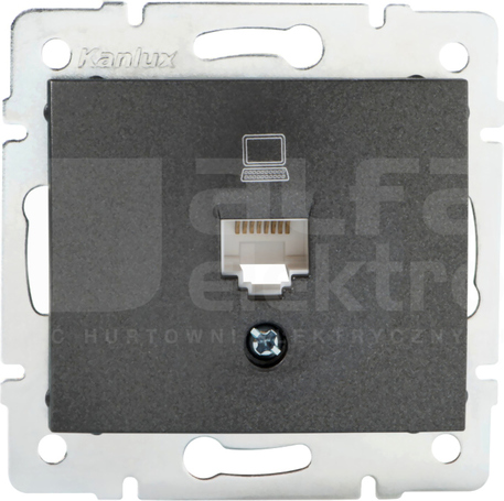 DOMO 01-1390-041 grafit Gniazdo komp.1x RJ45 kat5e Jack