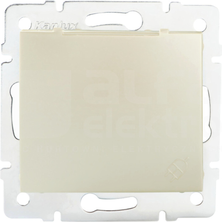 DOMO 01-1230-130 biały perłowy Gniazdo z uziem.IP44 Schuko