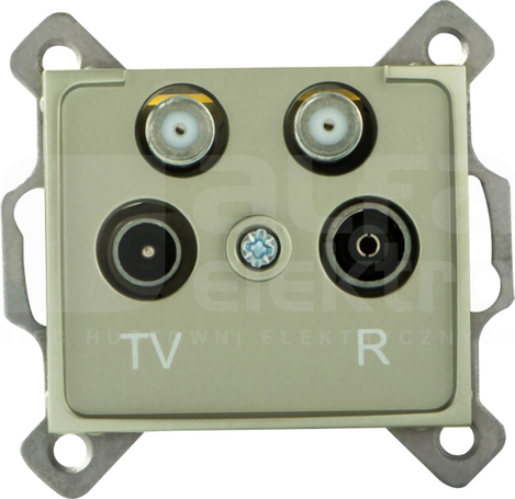 DOMO 01-1590-050 szampański Gniazdo TV-2xSAT końcowe