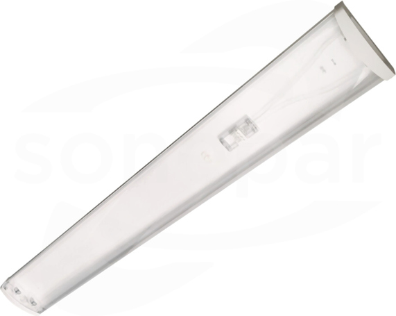 MEBA 4LED max 2x18W 1252x152x57mm IP54 PC biały Oprawa pod tuby LED n/t
