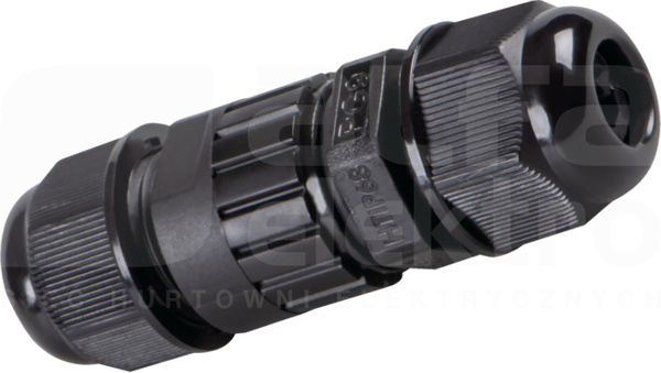 IQ-LED FL QC I 3x1MM2 IP68 czarny Złączka hermetyczna
