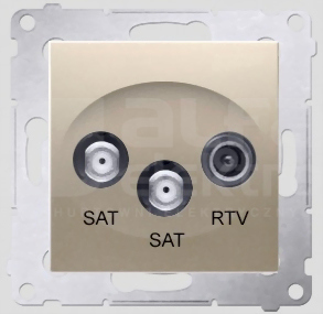 SIMON54 złoty mat Gniazdo SAT-SAT-RTV