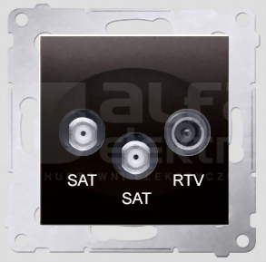 SIMON54 antracyt Gniazdo SAT-SAT-RTV