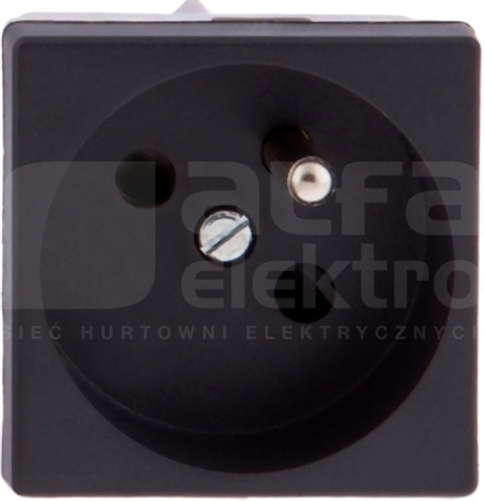 CONNECT 2P+Z czarny Gniazdo K45