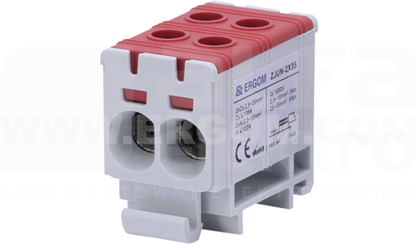 ZJUN-2x35/RD czerwony Złączka
