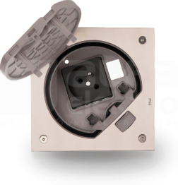 CONNECT RJ45 st.nierdzewna Wkład z pokrywą+gniazdo+puste miejsce na wkład