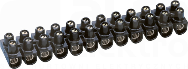 NYLBLOC 25mm/12ZAC czarny Listwa zaciskowa