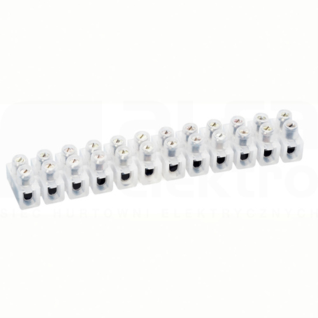 NYLBLOC 6mm/12ZAC biały Listwa zaciskowa