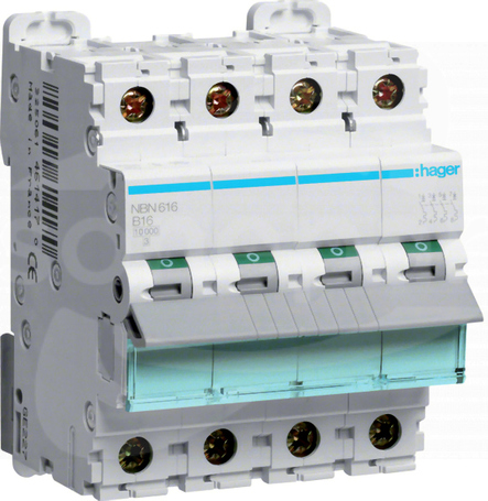 NBN616 3P+N B16A Wyłącznik nadprądowy 10kA