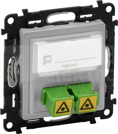 VALENA LIFE 2xSC/APC aluminium Gniazdo światłowodowe