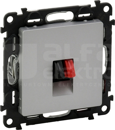 VALENA LIFE aluminium Gniazdo głośnikowe pojedyncze