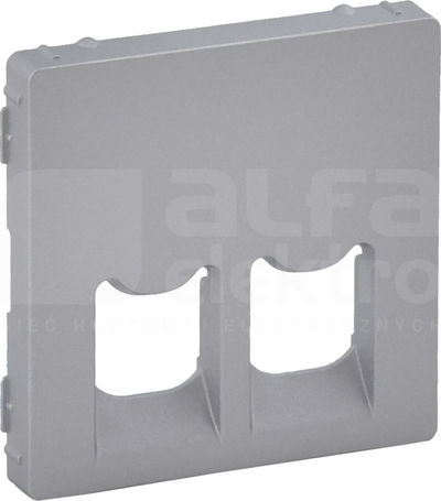 VALENA LIFE 2xRJ45 aluminium Plakietka gniazda komputerowego
