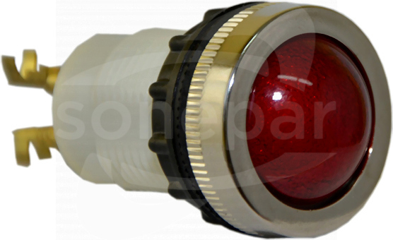 D22MSc 24-230VAC/DC czerwony Lampka diodowa metalowa