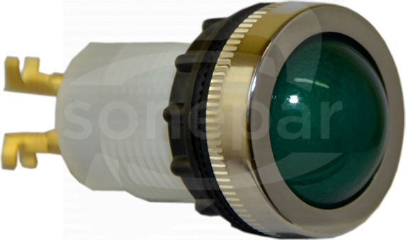 D22MSz 24-230VAC/DC zielony Lampka diodowa metalowa