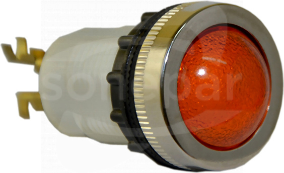 D22MSBg 24-230VAC/DC żółty Lampka diodowa metalowa