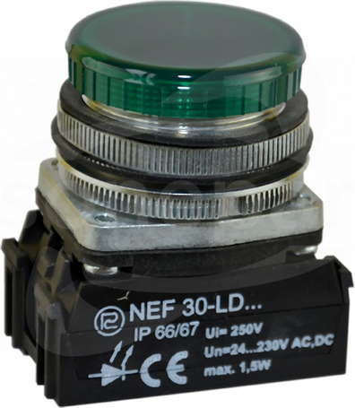 NEF30HV 500V zielony Lampka diodowa
