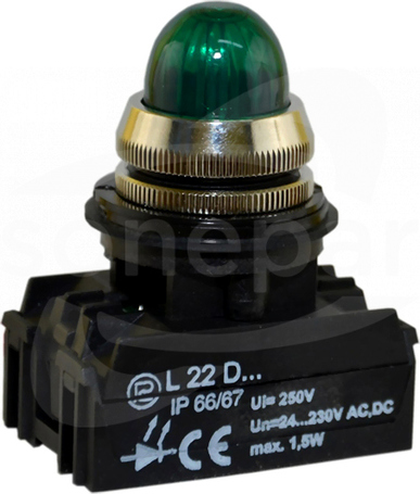 L22GDz 24-230VAC/DC ziel Lampka diodowa