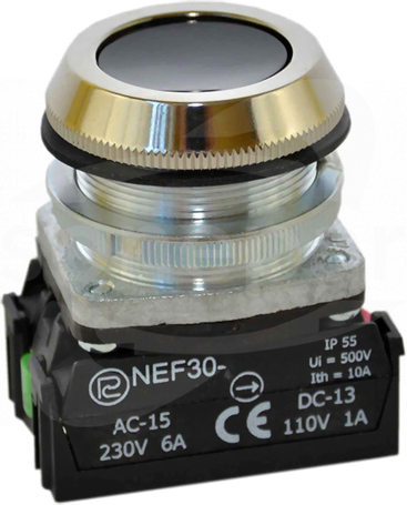 NEF30-Ks 2X czarny Przycisk sterowniczy kryty